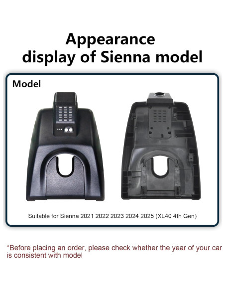 Cámara Dash 4K Mangoal para Toyota Sienna 2021-2025, WiFi