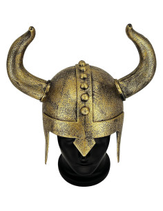 Casco Vikingo con Cuernos Adulto LOOYAR para Halloween 37x27cm 2
