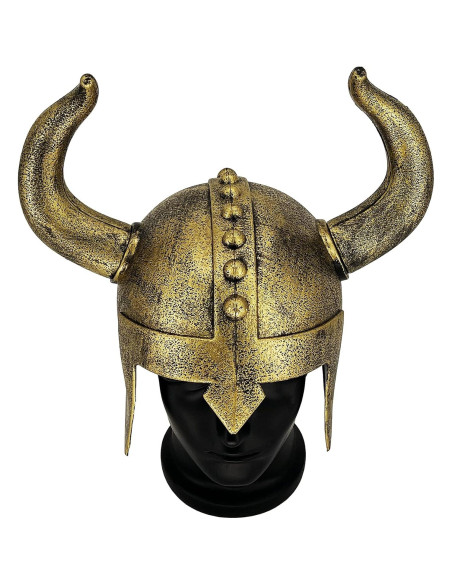 Casco Vikingo con Cuernos Adulto LOOYAR para Halloween 37x27cm