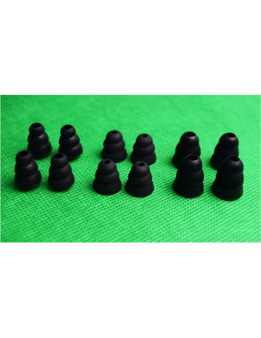 Puntas de oído de triple flanja Motanar - 6 pares S/M/L