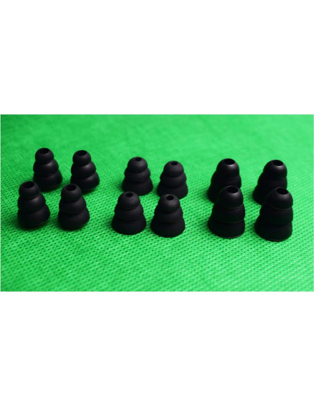 Puntas de oído de triple flanja Motanar - 6 pares S/M/L