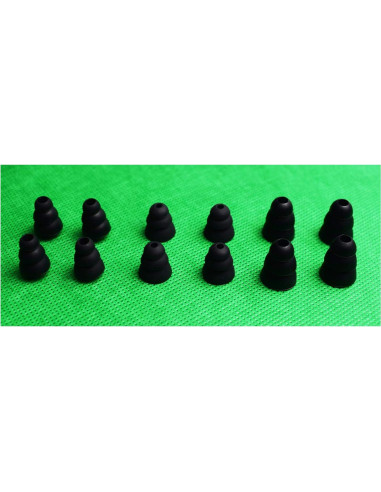 Puntas de oído de triple flanja Motanar - 6 pares S/M/L