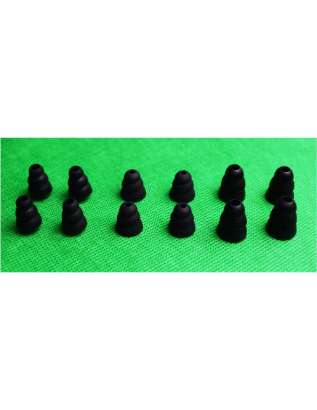 Puntas de oído de triple flanja Motanar - 6 pares S/M/L