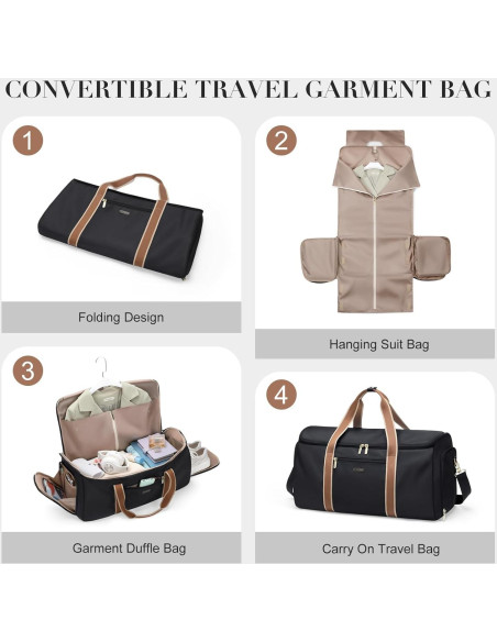 Bolsa de Viaje Convertible GOLF SUPAGS para Mujeres - Negro