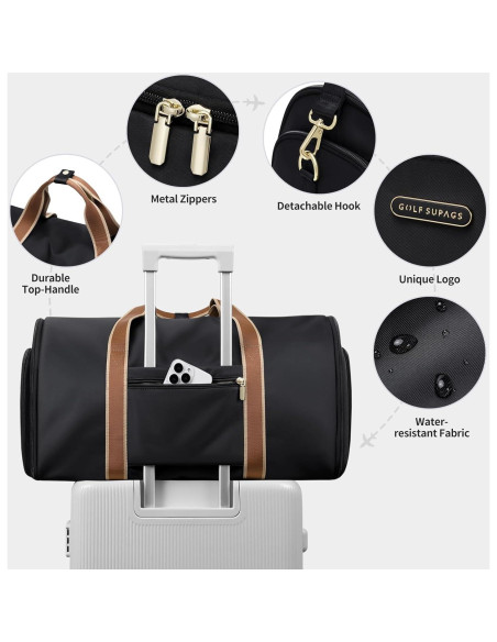 Bolsa de Viaje Convertible GOLF SUPAGS para Mujeres - Negro