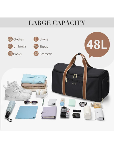 Bolsa de Viaje Convertible GOLF SUPAGS para Mujeres - Negro