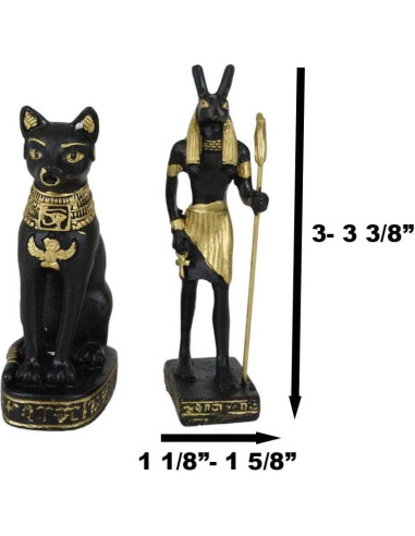 Conjunto 6 Figuras Miniatura Dioses Egipcios Ebros Gift 8.26 cm