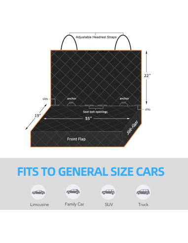 Funda de Asiento para Perros Popbark - Impermeable 124x140 cm