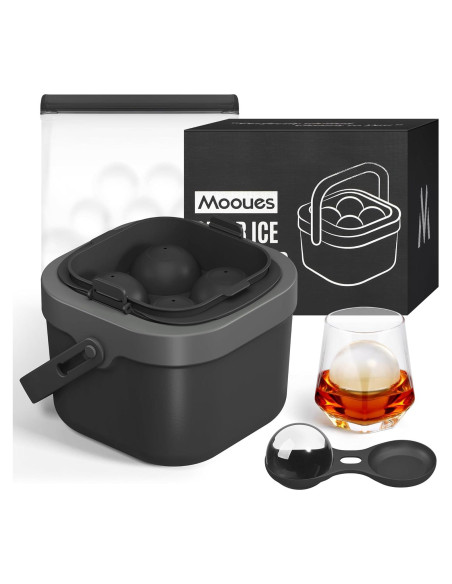 Molde para Hielo en Bola Mooues 2.4" Silicona Negra