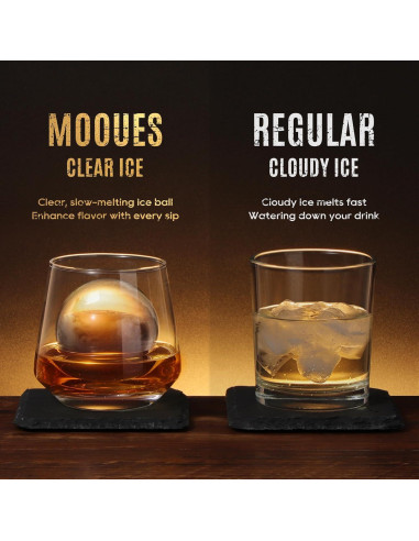 Molde para Hielo en Bola Mooues 2.4" Silicona Negra