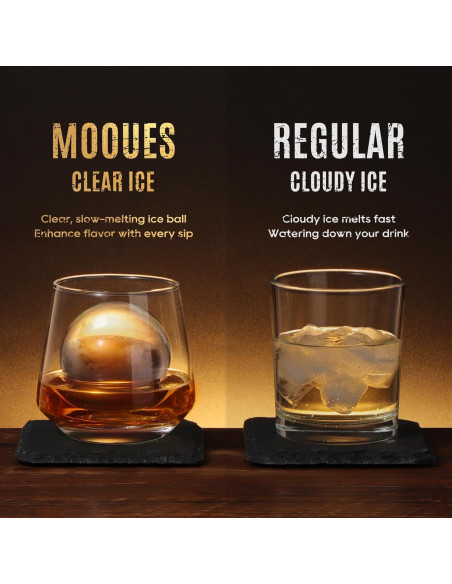 Molde para Hielo en Bola Mooues 2.4" Silicona Negra