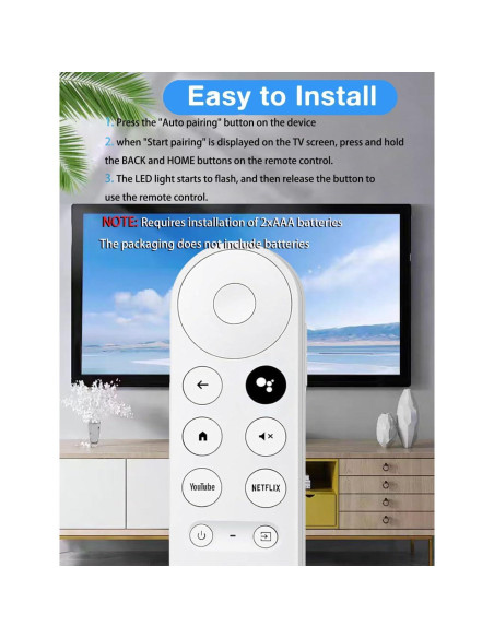 Control Remoto por Voz AieSHOP para Google Chromecast 4K