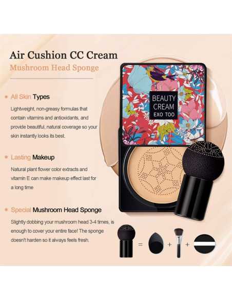 Crema CC NUIBO 15 ml x2 con Esponjas de Hongo Natural