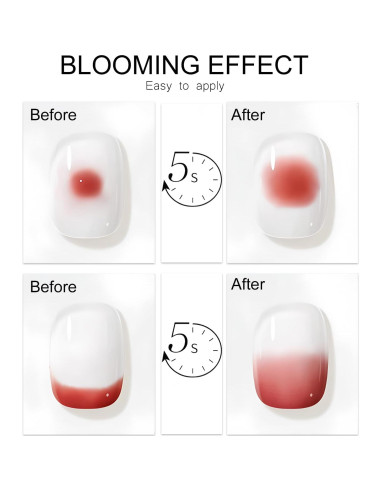 Esmalte de Uñas en Gel Vishine 16ml - 2 Pcs Floral Acuarela