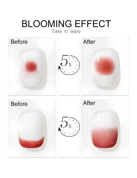 Esmalte de Uñas en Gel Vishine 16ml - 2 Pcs Floral Acuarela