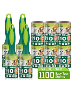 Rodillo Adhesivo SPRIBLOSS para Pelo de Mascotas - 1100 Hojas