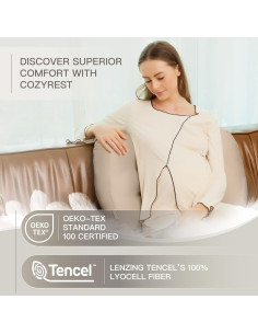 Almohada de Embarazo COZYREST Ajustable TENCEL Refrigerante 2