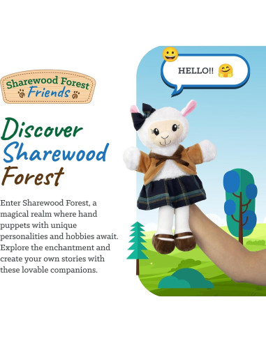 Puppet de Mano Aria la Alpaca - Títere de Peluche para Niños