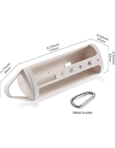 Funda de silicona MegaDive para altavoz Sonos Roam 2 - Blanco Roto