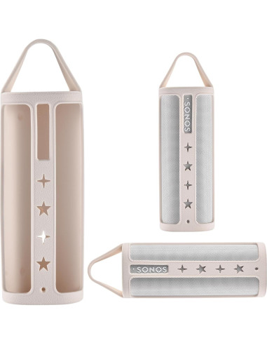 Funda de silicona MegaDive para altavoz Sonos Roam 2 - Blanco Roto