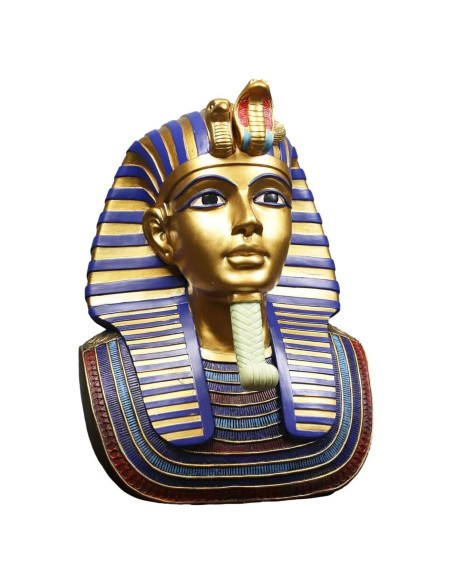 Estatua de Busto Tutankamón 28 cm Ebros Gift Resina Pintada