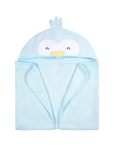 Conjunto de Toalla con Capucha Gerber Pingüino Azul 4 Piezas