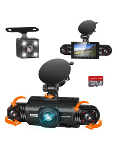 Cámara Dash 360 TOPGOOSE 4 Canales FHD 1080P con 64GB