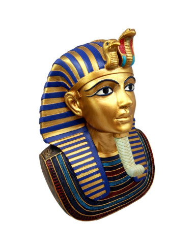 Estatua de Busto Tutankamón 28 cm Ebros Gift Resina Pintada