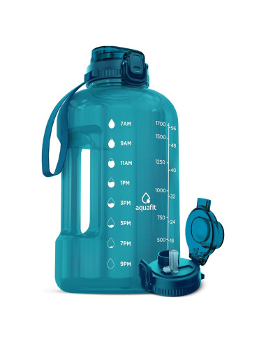 Botella de Agua AQUAFIT 1.81L con Marcador de Tiempo y Asa