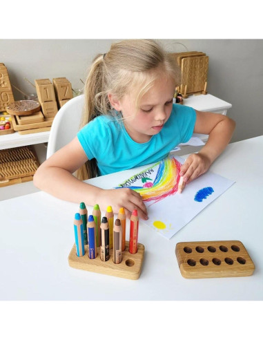 Organizador de Lápices de Madera Stabilo Woody para 10 Lápices