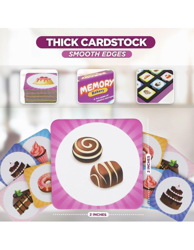 Juego de Memoria Point Games para Niños - 48 Cartas Didácticas