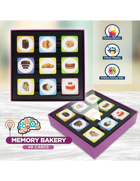 Juego de Memoria Point Games para Niños - 48 Cartas Didácticas