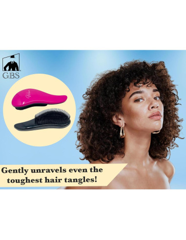 Cepillo Desenredante G.B.S para Cabello Húmedo y Seco 7.6cm