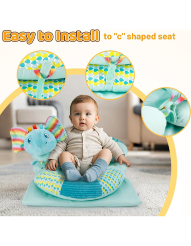 Almohada 3-en-1 Blublu Park para Bebés - Soporte Sentado Azul