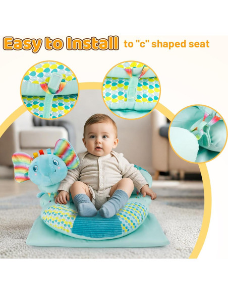 Almohada 3-en-1 Blublu Park para Bebés - Soporte Sentado Azul