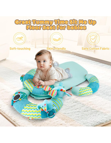 Almohada 3-en-1 Blublu Park para Bebés - Soporte Sentado Azul