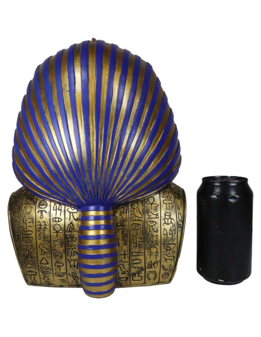 Estatua de Busto Tutankamón 28 cm Ebros Gift Resina Pintada