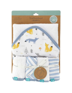 Juego de Toalla de Baño con Capucha Featherhead 5 Piezas 100% Algodón 2