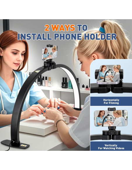 Lámpara de Uñas Plegable KIRKAS 29" (73.66cm) 4700 Lúmenes