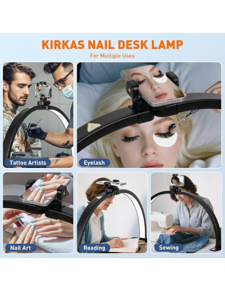 Lámpara de Uñas Plegable KIRKAS 29" (73.66cm) 4700 Lúmenes