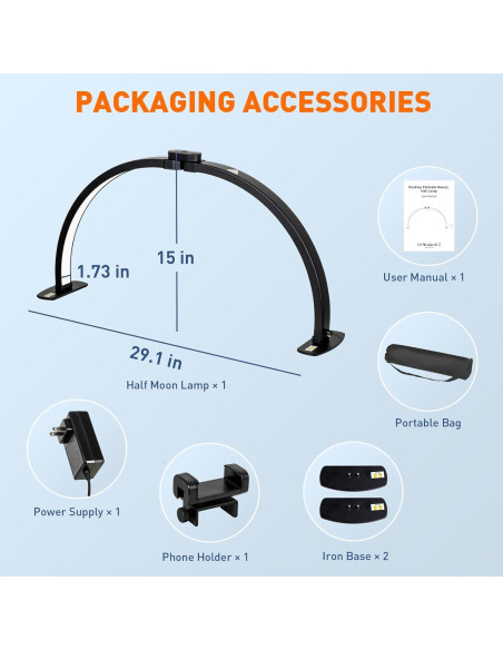 Lámpara de Uñas Plegable KIRKAS 29" (73.66cm) 4700 Lúmenes