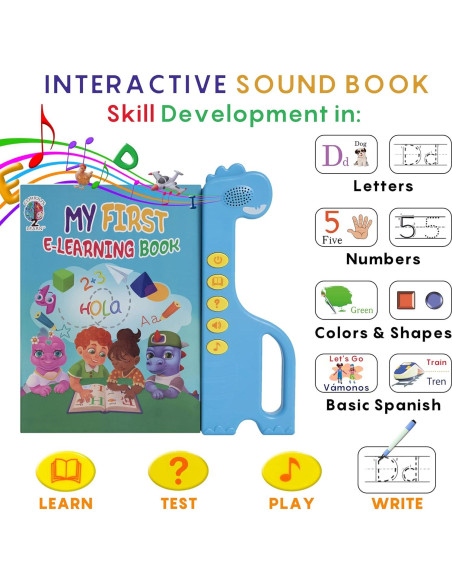 Libro Electrónico Interactivo Curioso 2 Aprender ABC 0.52 kg