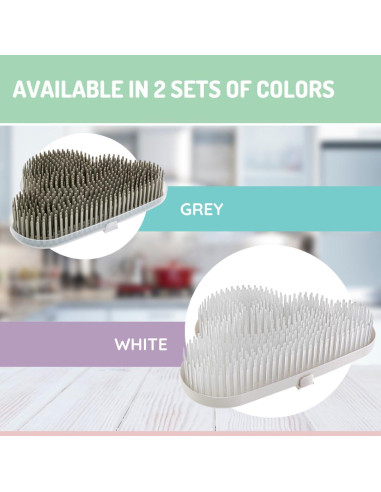 Soporte de Secado para Biberones Melii Gris Libre de BPA