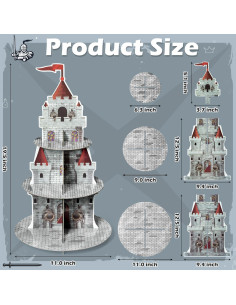 Soporte para Cupcakes Salovio Caballero Medieval 3 Niveles 2