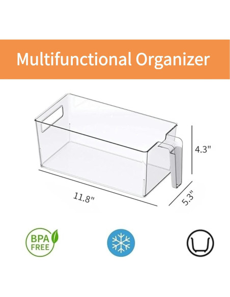 Contenedores Organizadores de Refrigerador Vacane 2 Pack S