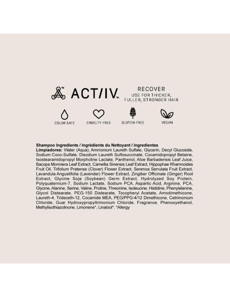 Champú Engrosante ACTIIV para Mujeres 79.83 ml - Vegano