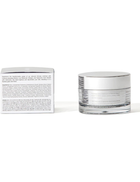 Crema Nocturna Antienvejecimiento Ecoment 48g - Retinol, Colágeno, Ácido Hialurónico