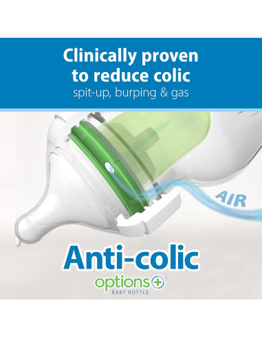 Biberón Dr. Brown's Anti-Cólico Opciones+ Cuello Ancho 150 mL