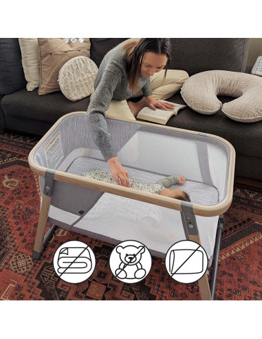 Cuna portátil Boppy - Cuna de viaje plegable con malla