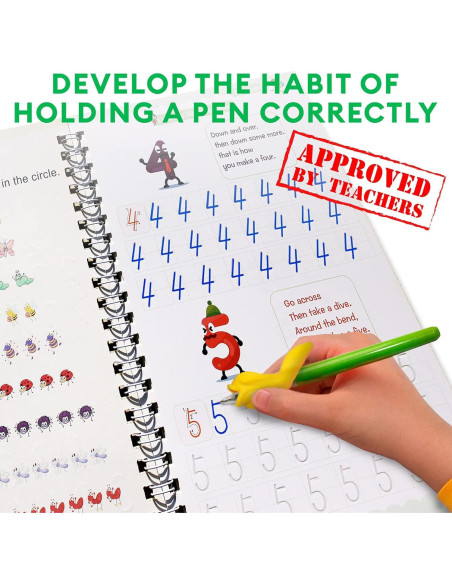 Cuaderno de Escritura Reutilizable Plotuse Mediano para Niños 3-5 Años